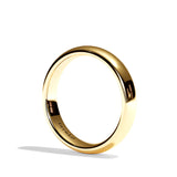 Alliance homme demi-jonc platine - Fidèle 3,5 mm
