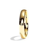 Alliance homme demi-jonc or blanc - Fidèle 3 mm