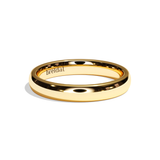Alliance homme demi-jonc or blanc - Fidèle 3 mm
