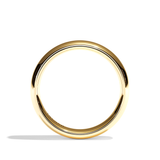 Alliance homme demi-jonc or blanc - Fidèle 4 mm