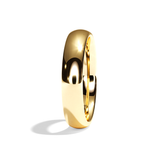 Alliance homme demi-jonc or blanc - Fidèle 4 mm