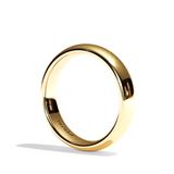 Alliance homme demi-jonc or blanc - Fidèle 4 mm