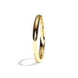 Alliance homme demi-jonc or blanc - Parisien 2,5 mm