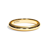 Alliance homme demi-jonc platine - Parisien 3,5 mm