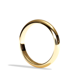 Alliance homme demi-jonc or blanc - Parisien 3 mm