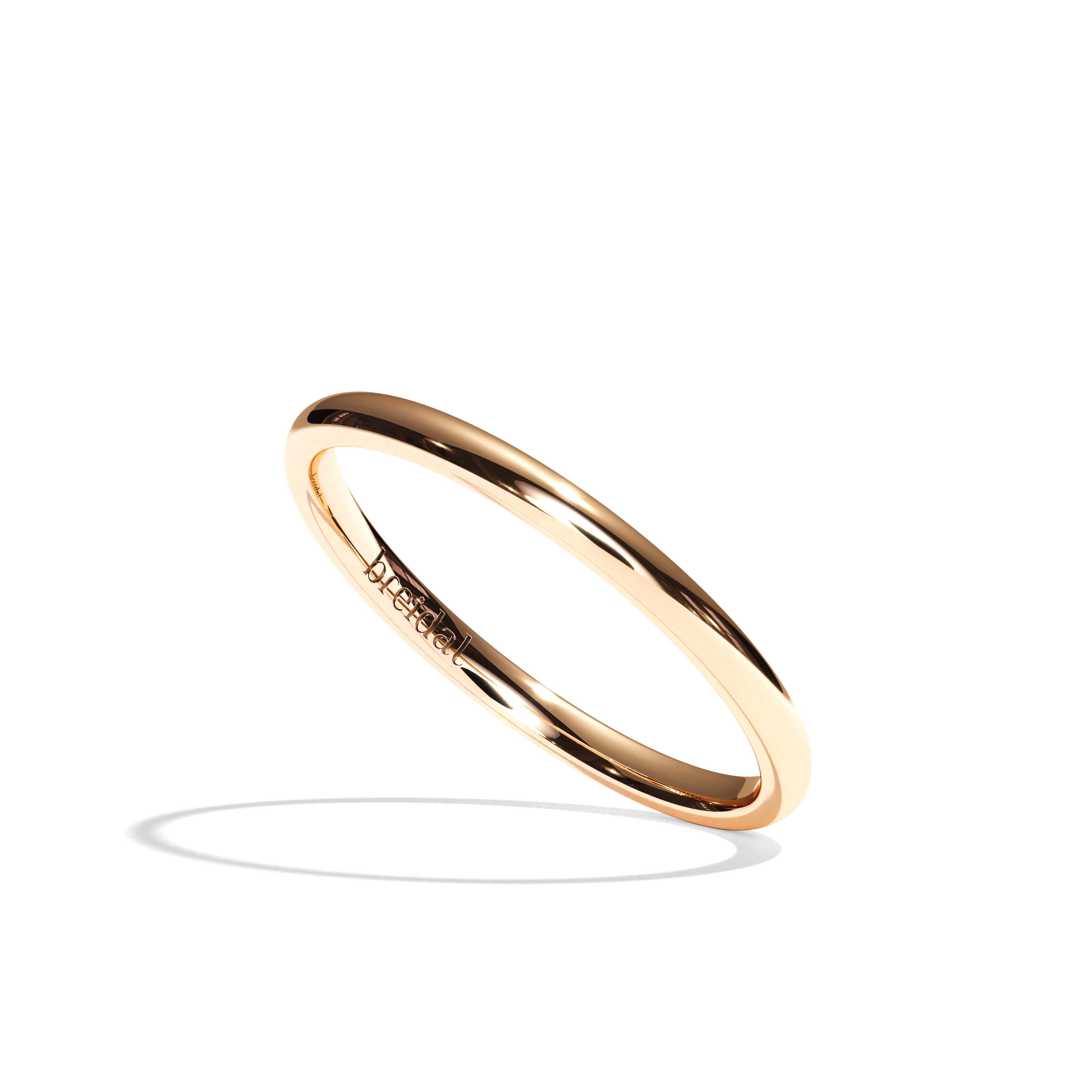 Alliance homme demi-jonc platine - Fidèle 1,5 mm