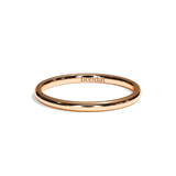 Alliance homme demi-jonc platine - Fidèle 1,5 mm