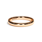 Alliance Homme demi-jonc platine - Fidèle 2,5 mm