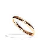 Alliance homme demi-jonc platine - Fidèle 2 mm