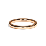 Alliance homme demi-jonc platine - Fidèle 2 mm
