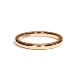 Alliance homme demi-jonc platine - Fidèle 2 mm