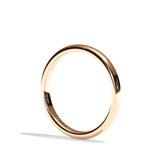 Alliance homme demi-jonc platine - Fidèle 2 mm