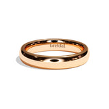 Alliance homme demi-jonc platine - Fidèle 3,5 mm