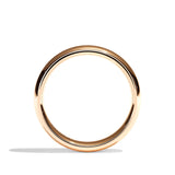 Alliance homme demi-jonc platine - Fidèle 3,5 mm