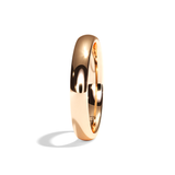 Alliance homme demi-jonc or blanc - Fidèle 3 mm