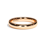 Alliance homme demi-jonc or blanc - Fidèle 3 mm