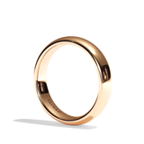 Alliance homme demi-jonc or blanc - Fidèle 4 mm