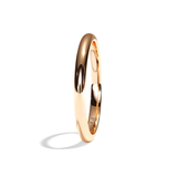 Alliance homme demi-jonc platine - Parisien 2 mm