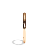 Alliance homme demi-jonc platine - Parisien 2 mm