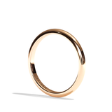 Alliance homme demi-jonc platine - Parisien 2 mm