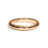 Alliance homme demi-jonc platine - Parisien 3,5 mm
