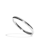 Alliance homme demi-jonc platine - Fidèle 1,5 mm