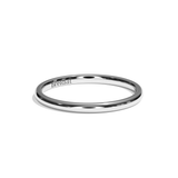 Alliance homme demi-jonc platine - Fidèle 1,5 mm