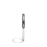 Alliance homme demi-jonc platine - Fidèle 1,5 mm