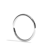 Alliance homme demi-jonc platine - Fidèle 1,5 mm