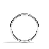Alliance Homme demi-jonc platine - Fidèle 2,5 mm