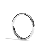 Alliance homme demi-jonc platine - Fidèle 2 mm