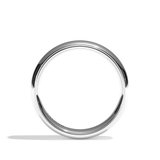 Alliance homme demi-jonc or blanc - Fidèle 4 mm
