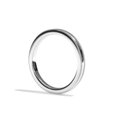 Alliance homme perlée or blanc - Romantique 2,5 mm