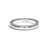 Alliance homme perlée or jaune - Romantique 3 mm