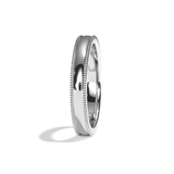 Alliance homme perlée or jaune - Romantique 3 mm
