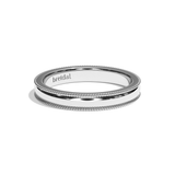 Alliance homme perlée or jaune - Romantique 3 mm