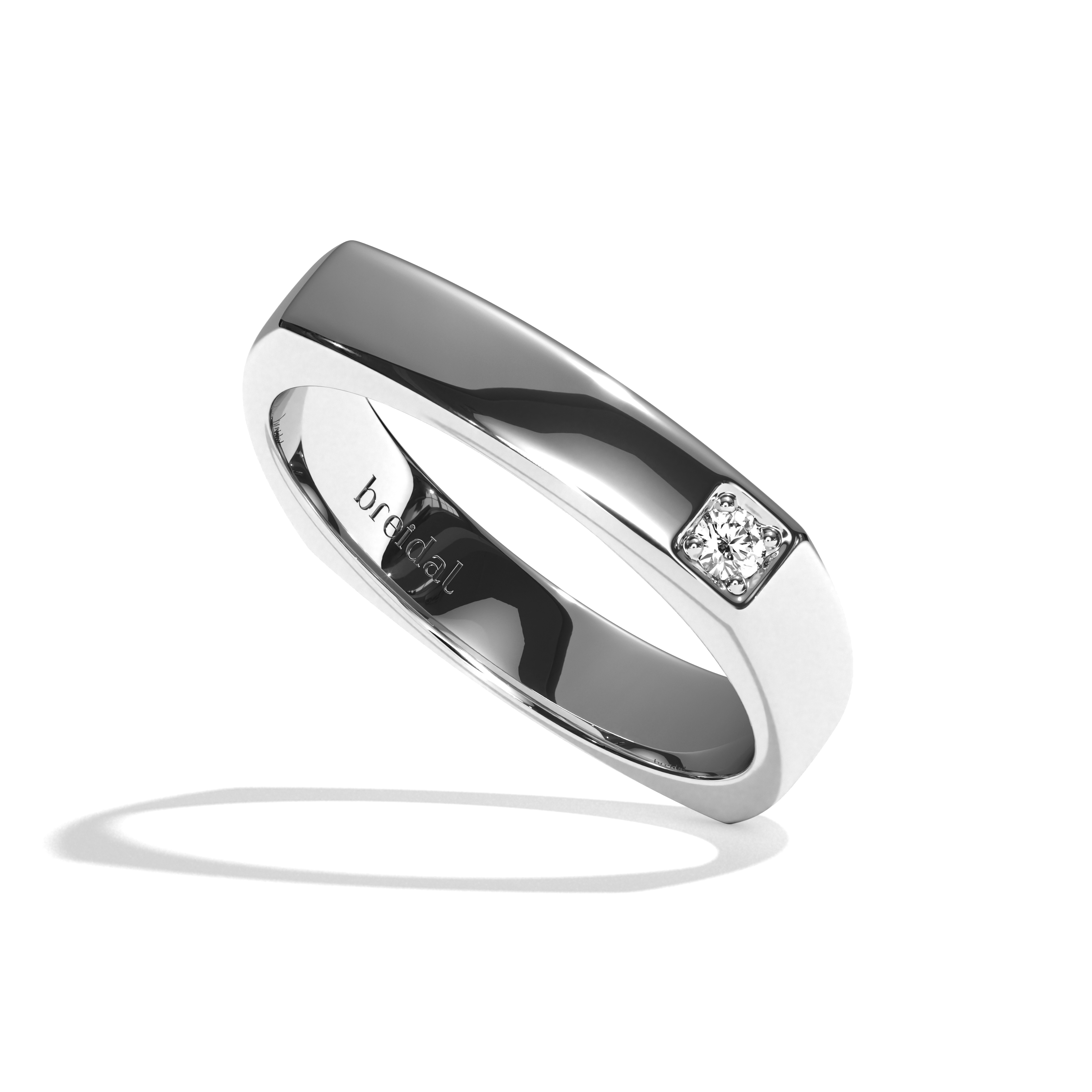 Alliance homme diamant platine - Confiant