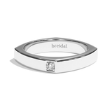 Alliance homme diamant or blanc - Confiant