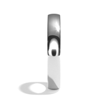 Alliance homme diamant or blanc - Joyeux 4 mm