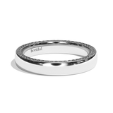 Alliance homme diamant or blanc - Joyeux 4 mm