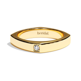 Alliance homme diamant or blanc - Confiant