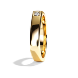 Alliance homme diamant or blanc - Confiant