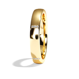 Alliance homme diamant or rose - Cultivé 4 mm