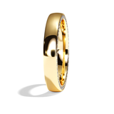 Alliance homme diamant or blanc - Joyeux 4 mm