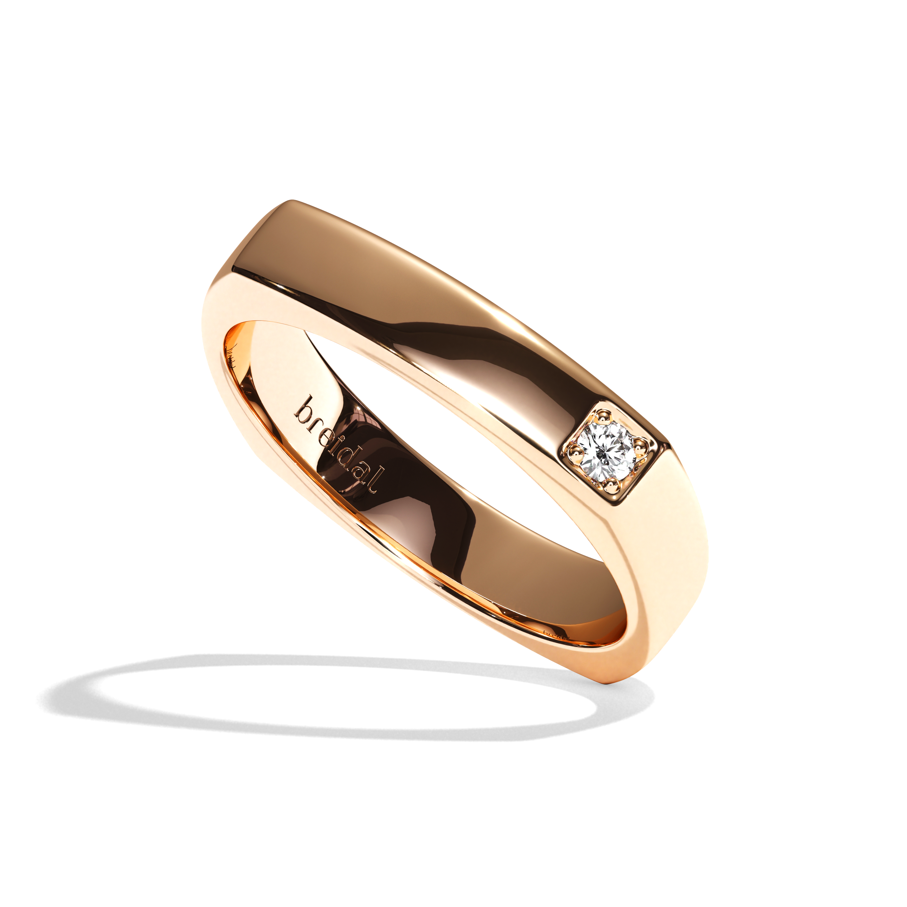 Alliance homme diamant platine - Confiant