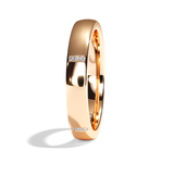 Alliance homme diamant or rose - Cultivé 4 mm