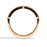 Alliance homme diamant or blanc - Distingué 4 mm