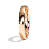 Alliance homme diamant or blanc - Joyeux 4 mm