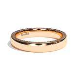 Alliance homme diamant or blanc - Joyeux 4 mm