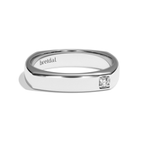 Alliance homme diamant or blanc - Confiant